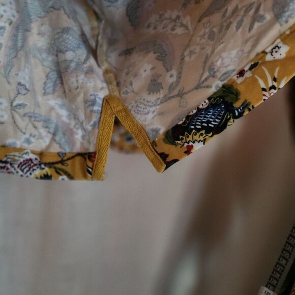 Vera Bradley Yellow Paisley Pajama Top - Picture 3 of 4
